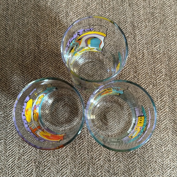 Vintage 1991 The Flintstones Hardees drinking glasses bundle of 3 - Picture 6 of 9